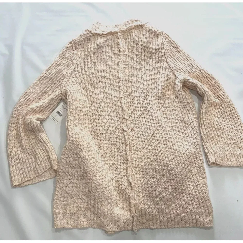 Free People Waterfront Peach Cardigan Sweater - size Medium - retail‎ $168